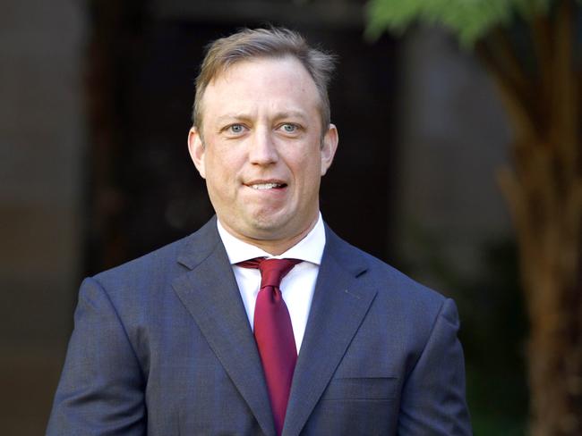 BRISBANE, AUSTRALIA - NewsWire Photos JUNE 21, 2021: Deputy Premier of Queensland Steven Miles during a press conference in Brisbane. Picture: NCA NewsWire/Tertius Pickard