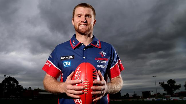 New Coburg Football Club VFL coach Leigh Adams at Coburg City Oval. Picture: Hamish Blair