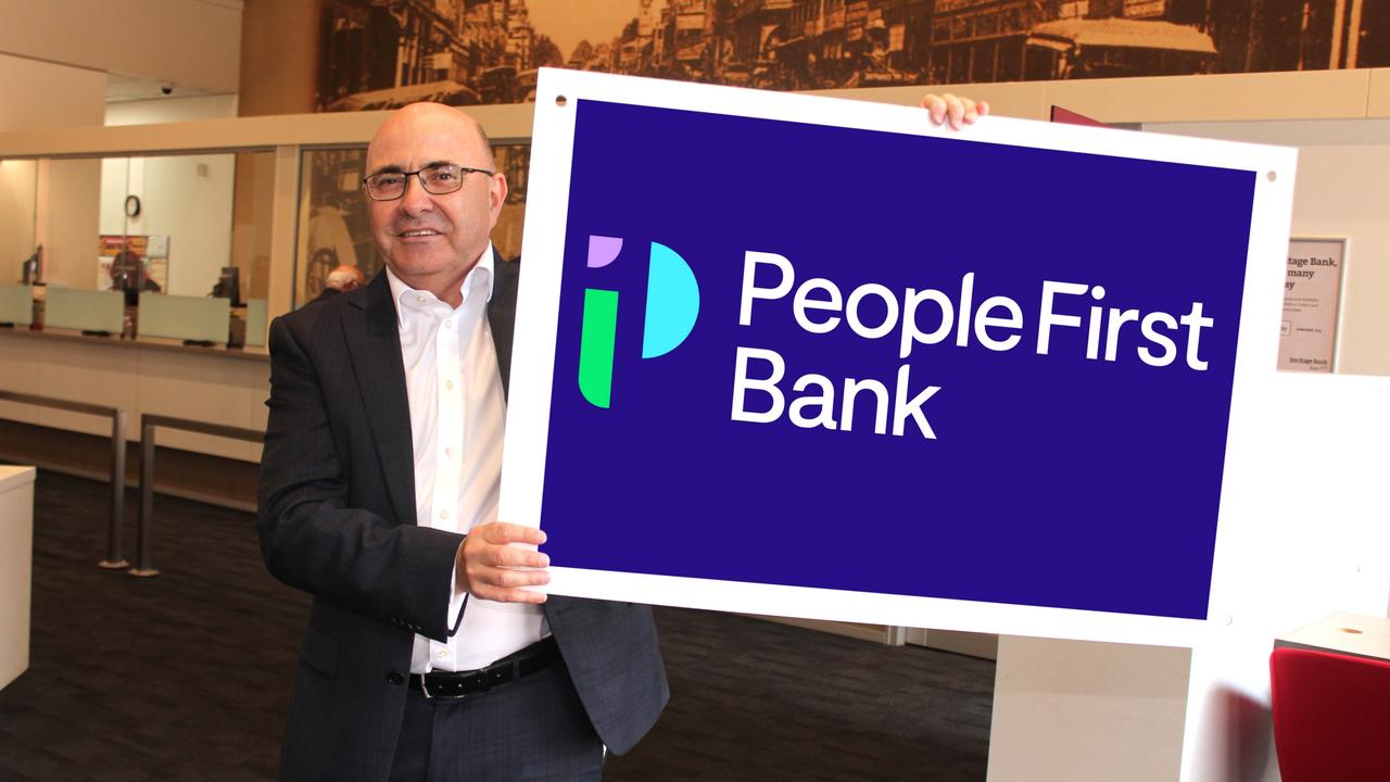 Heritage Bank and People's Choice CEO Peter Lock has revealed the new merger's name will be People First Bank.