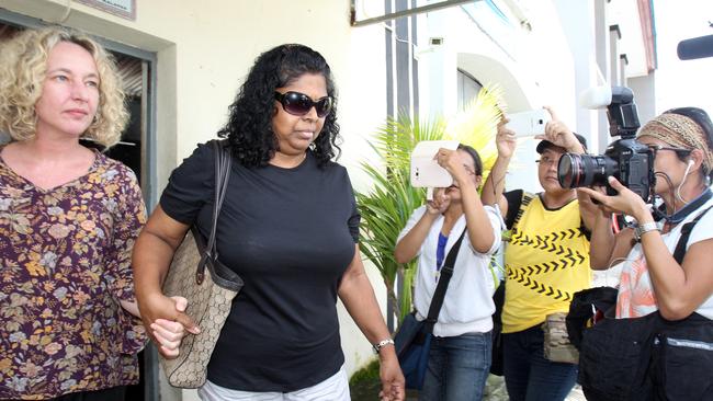 Myuran Sukumaran’s mother Raji leaves Kerobokan jail in Bali yesterday after visiting her son. Picture: Lukman S. Bintoro