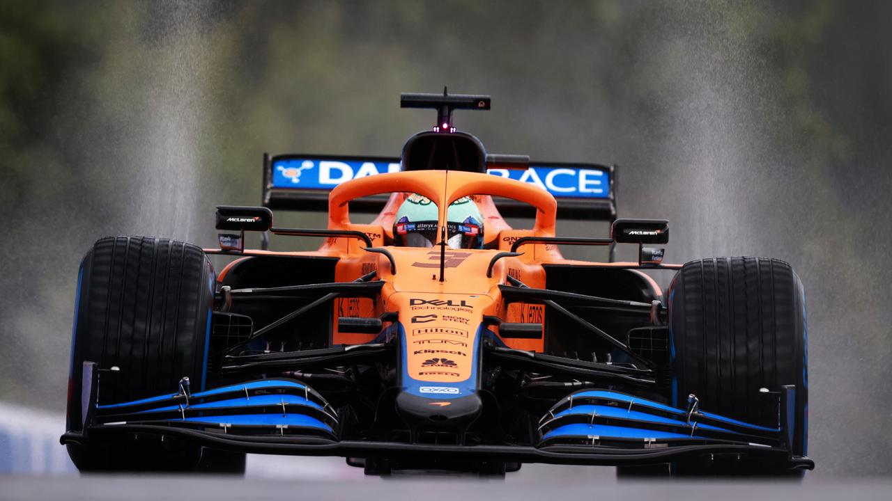 F1 21 Formula One Belgium Grand Prix Qualifying Lando Norris Crash News Results Spa Belgian Gp Daniel Ricciardo Pole