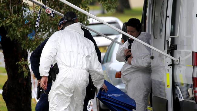 Forensics at the scene. Picture: John Grainger