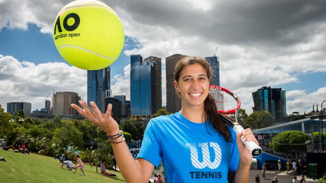 Jaimee Fourlis is balancing tennis with study. Picture: Stuart Walmsley