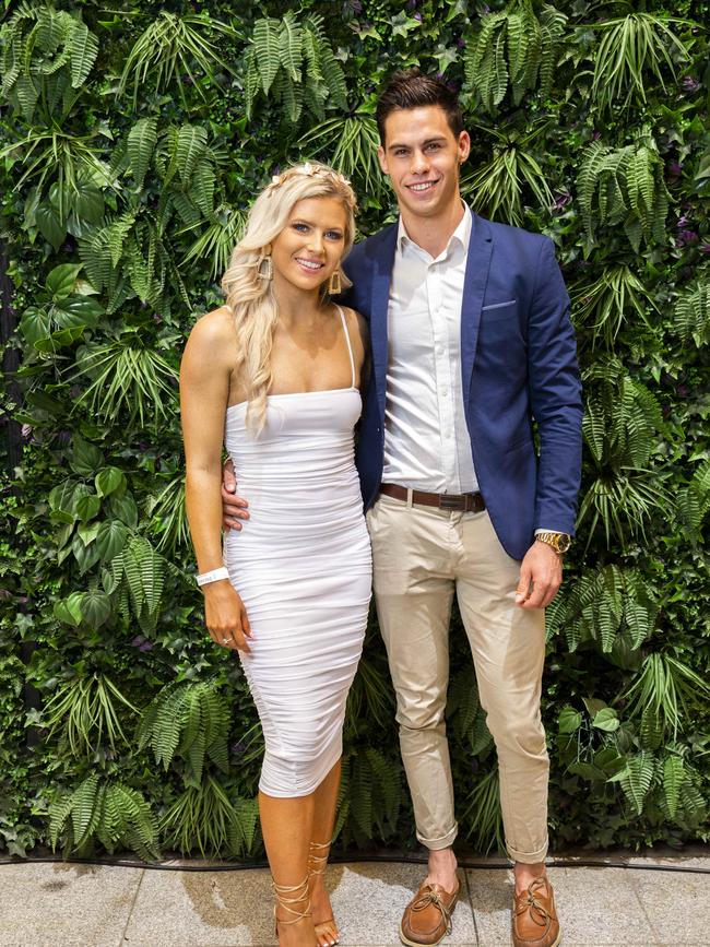 Abbie Benstead and Tristan Aarts at Treasury Brisbane. Picture: AAP/Richard Walker