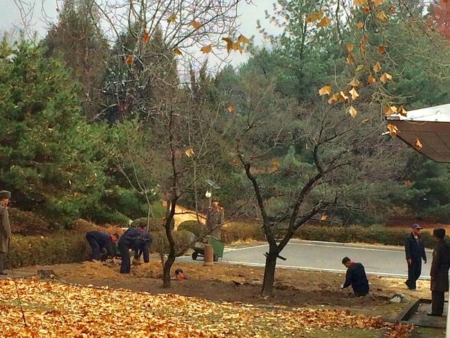 North Korea has replaced dozens of guards and fortified a section of its border with South Korea following the dramatic defection. Picture: US Embassy/AFP