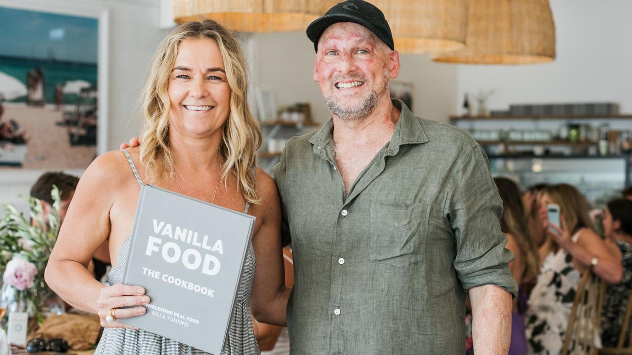 Cookbook creator Nilla Tomkins with Noosa chef Matt Golinski.