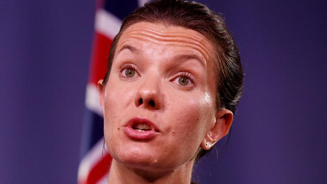 SYDNEY, AUSTRALIA - NewsWire Photos JANUARY 21, 2025: Minister for Mental Health Rose Jackson with NSW Health Deputy Secretary Matthew Daly during a press conference on Tuesday following industrial action by the public health psychiatrist workforce. Picture: NewsWire / Nikki Short