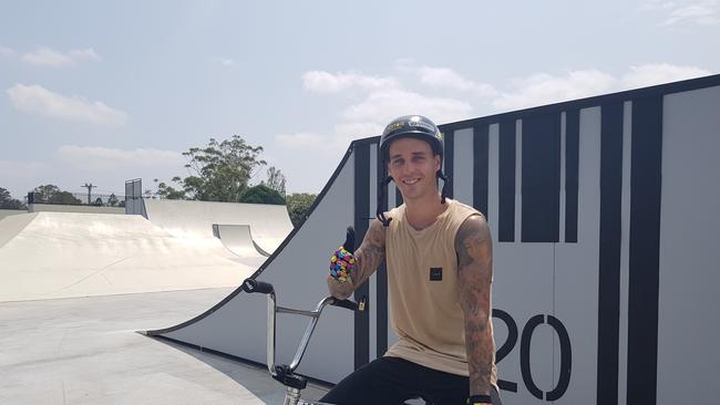 Logan Martin at the BMX skate park earlier in the year.