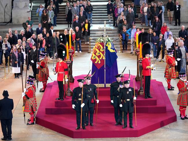 The Queen’s coffin is currently lying in state at Westminster Hall. Picture: Getty Images.