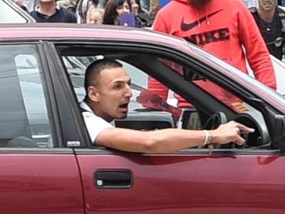 Driver the drove his car up Swanston st and then collected pedestrians down Bourke St, Melbourne. Picture, Tony Gough    Dimitrious Gargasoulas