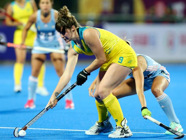 Victorian-based Lily Brazel is a tall defender who has become a mainstay for the Hockeyroos. Picture: World Sport Pics