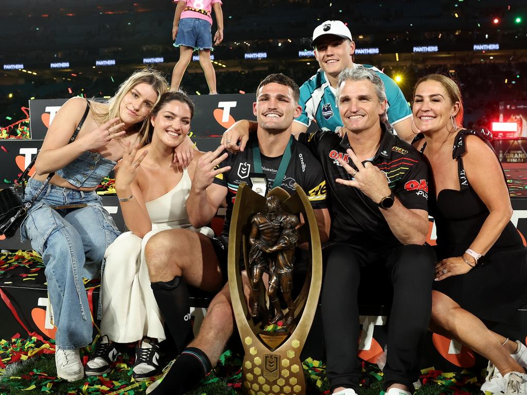 The Clearys celebrating the 2023 NRL grand final win. Picture: Getty Images