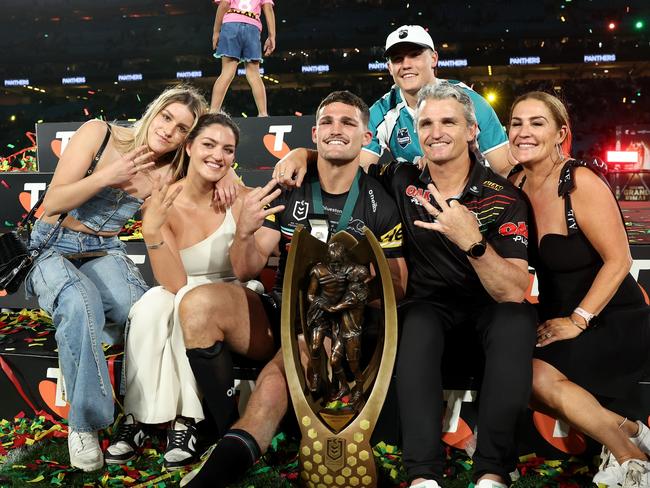 The Clearys celebrating the 2023 NRL grand final win. Picture: Getty Images