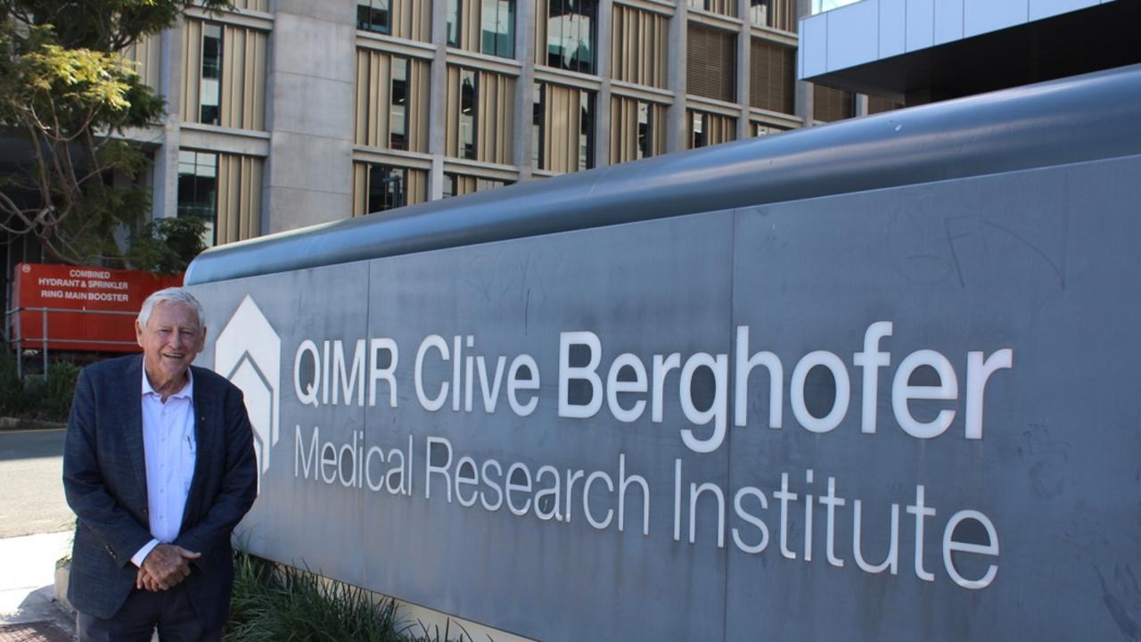 Clive Berghofer toured QIMR Berghofer Medical Research Institute on Thursday.