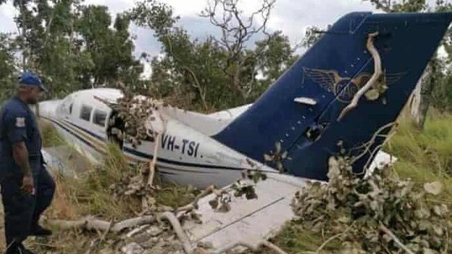 A Cessna twin engine plane crashed near Port Moresby carrying 559kg of cocaine. Picture: supplied.