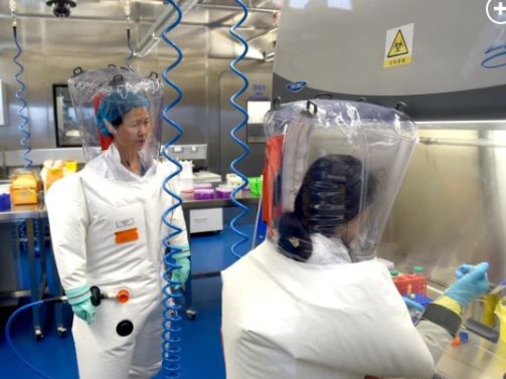 Researchers in the Wuhan lab. Picture: US EPA