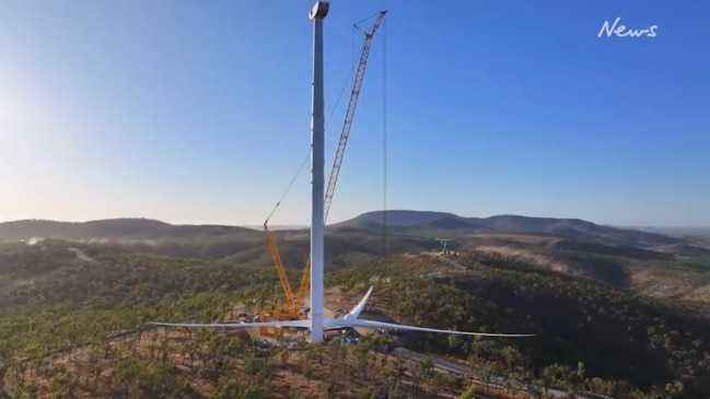 207 metre tall wind turbine erected in Queensland