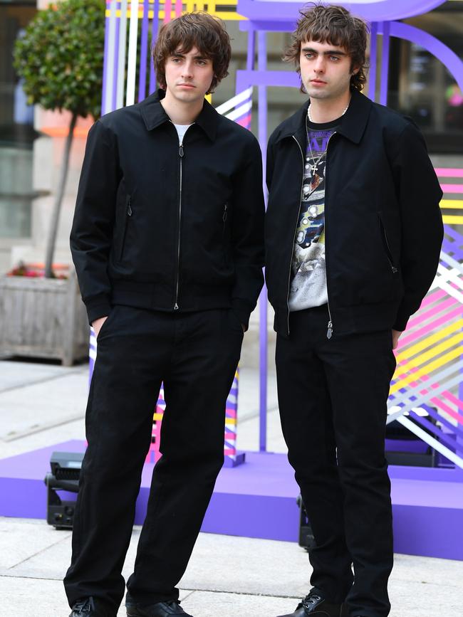 Gene and Lennon Gallagher in London this week. Picture: Joe Maher/Getty Images