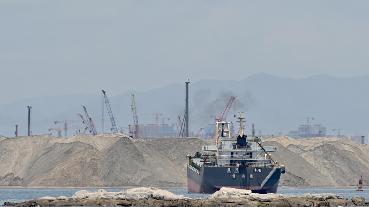 The view from Taiwan’s Kinmen islands, which lie just 3.2km from mainland China. Picture: Sam Yeh/AFP