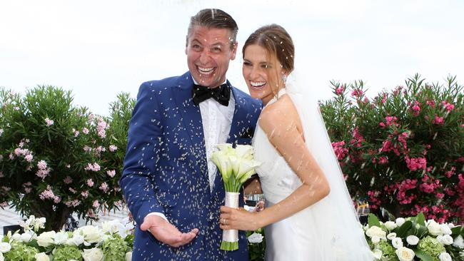 Kate Waterhouse and Luke Ricketson at their Italian wedding in 2014. Picture: Antonio Parrinello