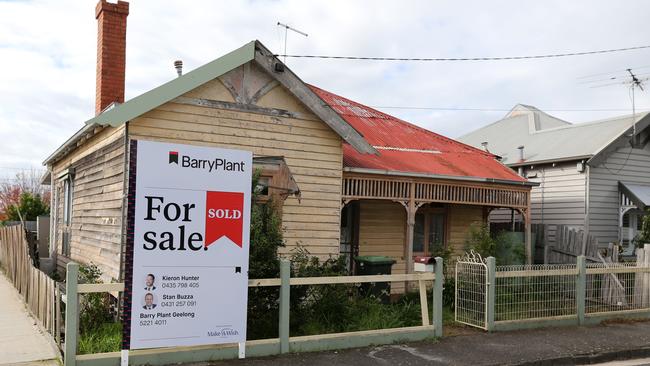 68 Collins St, Geelong West. It sold for $71,000 over reserve at an online auction. Picture: Mike Dugdale