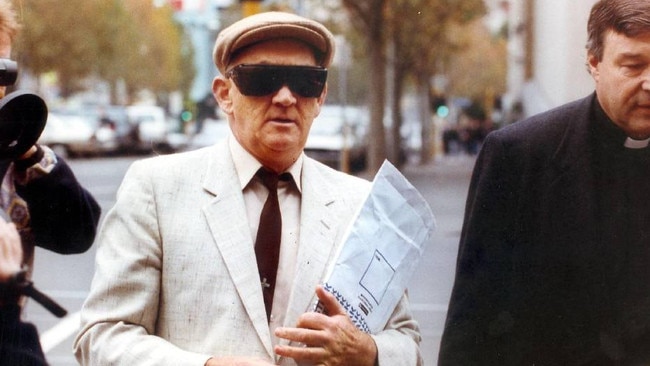 George Pell with Gerald Ridsdale outside court in August 1993.