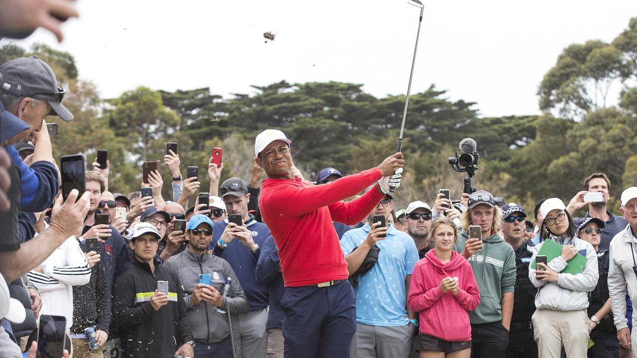 Tiger Woods at Royal Melbourne in 2019. Picture: Michael Klein