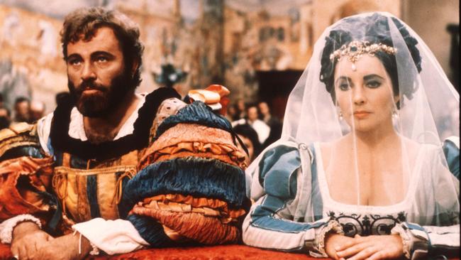 Richard Burton and Elizabeth Taylor in The Taming of the Shrew (1973), a film first intended for Marcello Mastroianni and Sophia Loren. Picture: Liaison