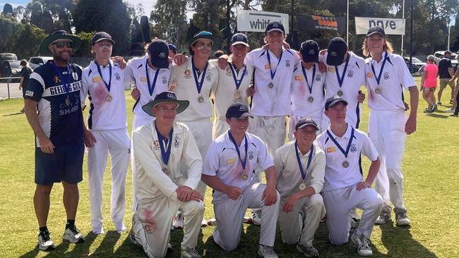 Geelong City Sharks' U17 boys division one premiership team. Picture: Geelong City CC