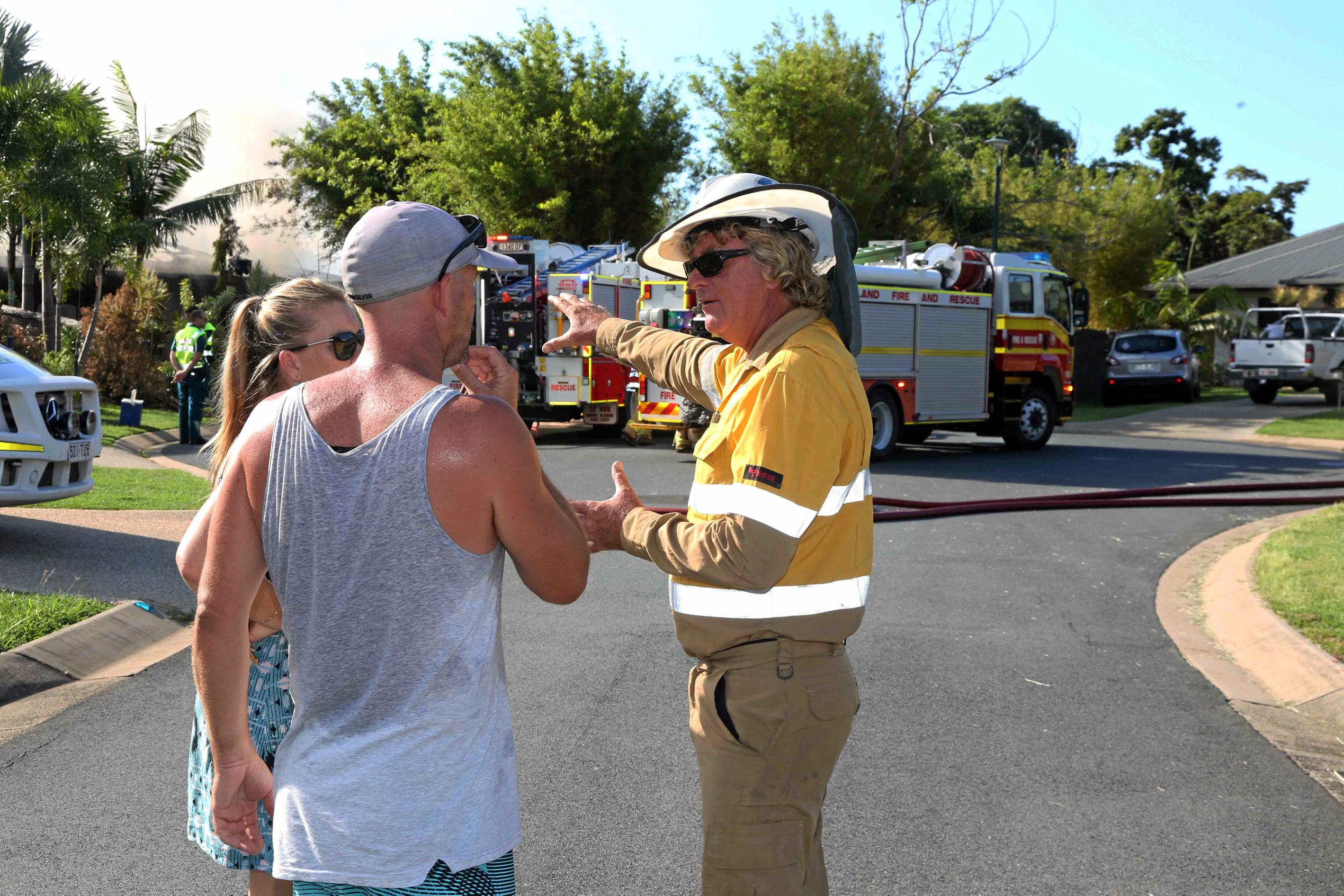 A house fire at Waite Creek Court in Cannonvale has been contained by the Queensland Fire and Rescue Service. Picture: PETER CARRUTHERS