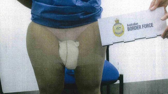 Heroin boss Michelle Tran used flight attendants to smuggle heroin into Australia from Malaysia, hiding one kilogram per trip in three packages in their bra and undies. Picture: Australian Border Force