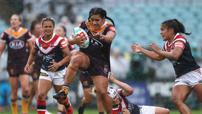 Ambere Hall is the leader of the Broncos’ pack. Picture: Cameron Spencer/Getty Images