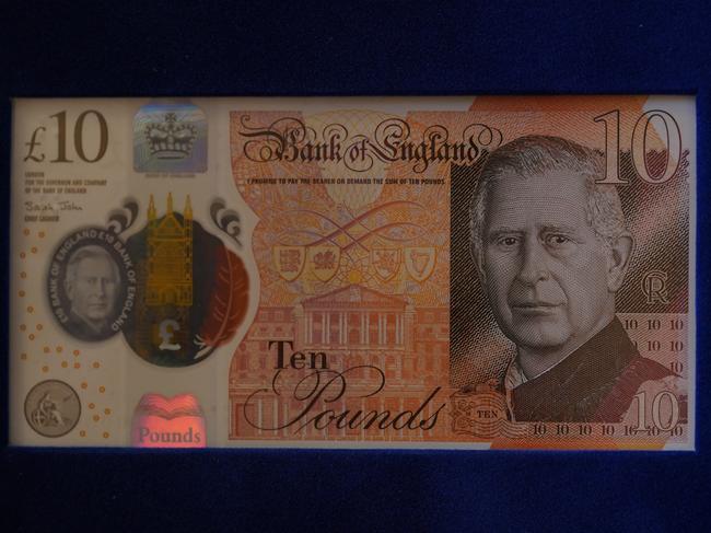 A £10 bank note bearing a portrait of King Charles III, which will enter circulation on June 5. Picture: Getty Images