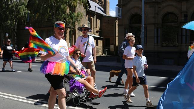 TasPride pride march Hobart 2025. Picture: Elise Kaine