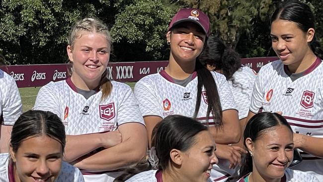 Shaylee Joseph from Mabel Park, back left, and team mates.