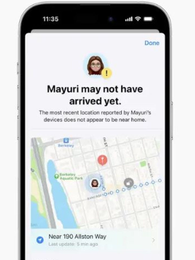 The need for a safety tool for runners prompted Apple to launch its Check In Feature. Picture: Apple