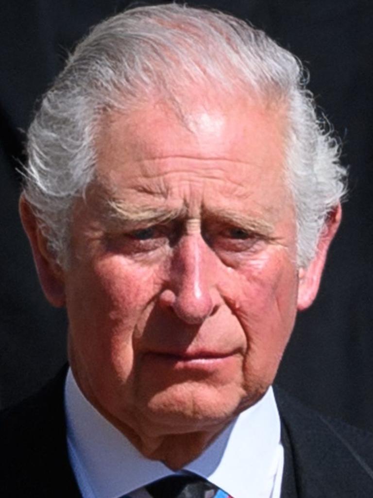 Prince Charles at the funeral of Prince Phillip. Picture: Leon Neal/AFP