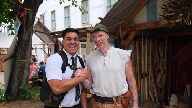 Young Tonumaipea on his Mormon mission in Germany.