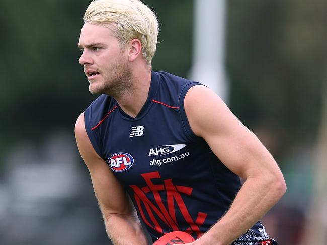 Melbourne training at Gosch's Paddock. Jack Watts new blond hair do Picture:Wayne Ludbey