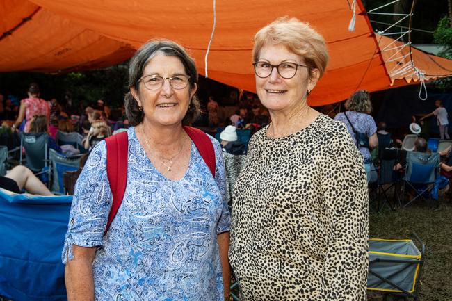 Jennifer Rackemann and Marilin Robins from Northern Beaches at Wintermoon Festival at Mount Charlton.Picture: Michaela Harlow