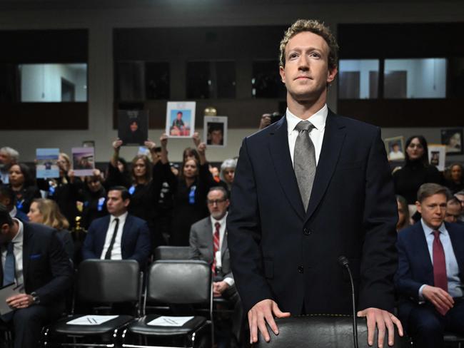 TOPSHOT - Mark Zuckerberg, CEO of Meta, arrives to testify before the US Senate Judiciary Committee hearing, "Big Tech and the Online Child Sexual Exploitation Crisis," in Washington, DC, on January 31, 2024. (Photo by ANDREW CABALLERO-REYNOLDS / AFP)