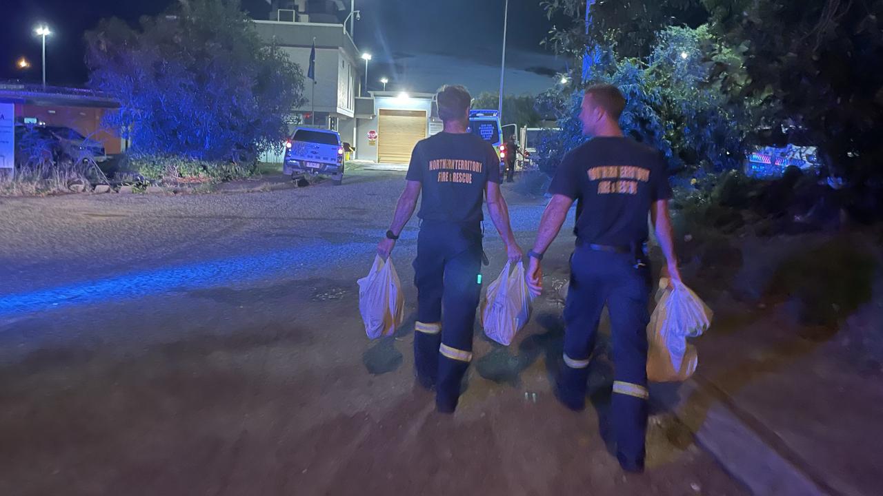 NT Police, firefighters and paramedics were called to a reported riot in which fires were lit at Don Dale Detention Centre on Wednesday, April 3. Picture: Zizi Averill