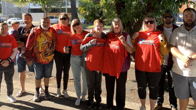 Grafton public sector workers rally after a pay rise was failed to be met by the NSW government. Picture: Matt Gazy