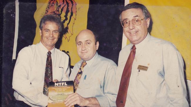 Tony Shaw (left) with Kevin Naughton and Bryan Moroney