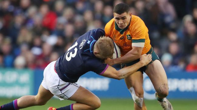 The uber talented Izaia Perese (right) just scraped onto the list after debuting against Scotland. Picture: Ian MacNicol/Getty