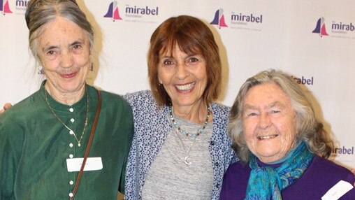  Jane Rowe with Mirabel carers Heather and Joan.