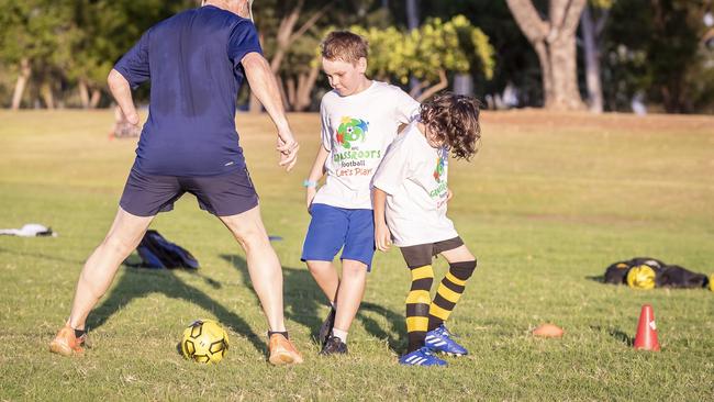 Football Australia's Community Team hosted a Coles MiniRoos program at the Mindil Aces Football Club for Under 6 -Under 11 teams to celebrate football and inclusivity. Picture: Daniel Abrantes / Football Australia