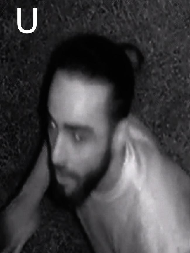 Person U is described as being a man of Mediterranean/Middle Eastern appearance, with long dark brown hair tied in a bun and a dark coloured beard. He is shown wearing a light-coloured shirt. Picture: Supplied / NSW Police