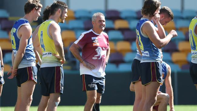 Chris Fagan at Brisbane training at the Gabba on Friday. Picture: Peter Wallis