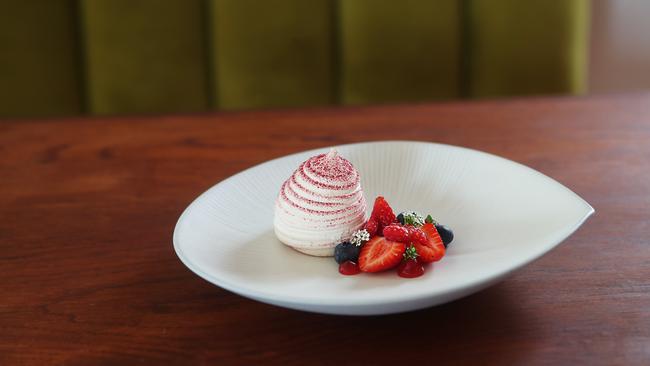 The curd meringue/pavlova. Picture: Rebecca Michael